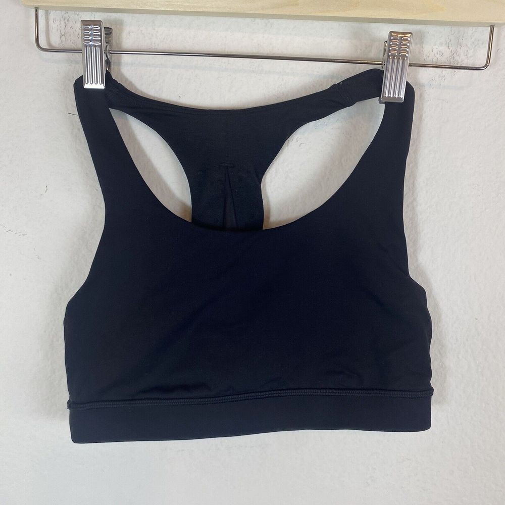 Lululemon Size 4 Invigorate Sports Bra in Black Luxtreme Mesh Athletic Yoga‎ Gym